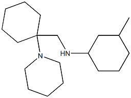 3-methyl-N-{[1-(piperidin-1-yl)cyclohexyl]methyl}cyclohexan-1-amine Structure