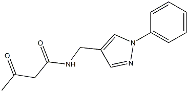 3-oxo-N-[(1-phenyl-1H-pyrazol-4-yl)methyl]butanamide Structure