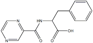 3-phenyl-2-[(pyrazin-2-ylcarbonyl)amino]propanoic acid 구조식 이미지