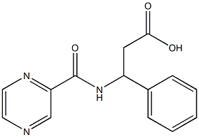 3-phenyl-3-[(pyrazin-2-ylcarbonyl)amino]propanoic acid 구조식 이미지