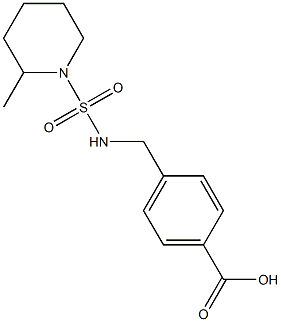 4-({[(2-methylpiperidine-1-)sulfonyl]amino}methyl)benzoic acid 구조식 이미지