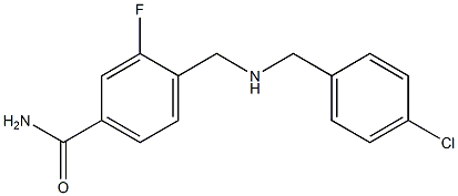 4-({[(4-chlorophenyl)methyl]amino}methyl)-3-fluorobenzamide 구조식 이미지