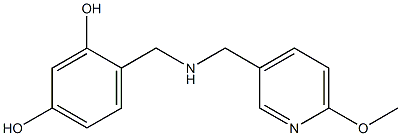 4-({[(6-methoxypyridin-3-yl)methyl]amino}methyl)benzene-1,3-diol Structure