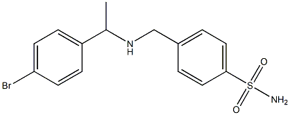 4-({[1-(4-bromophenyl)ethyl]amino}methyl)benzene-1-sulfonamide 구조식 이미지