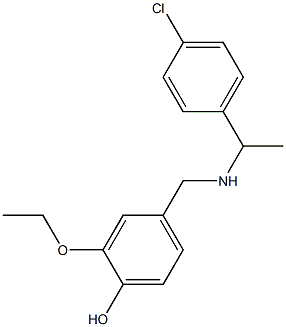 4-({[1-(4-chlorophenyl)ethyl]amino}methyl)-2-ethoxyphenol Structure