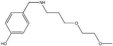 4-({[3-(2-methoxyethoxy)propyl]amino}methyl)phenol 구조식 이미지