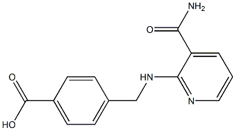 4-({[3-(aminocarbonyl)pyridin-2-yl]amino}methyl)benzoic acid Structure