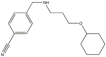 4-({[3-(cyclohexyloxy)propyl]amino}methyl)benzonitrile 구조식 이미지