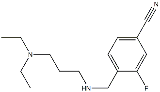 4-({[3-(diethylamino)propyl]amino}methyl)-3-fluorobenzonitrile 구조식 이미지