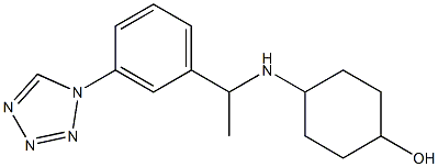 4-({1-[3-(1H-1,2,3,4-tetrazol-1-yl)phenyl]ethyl}amino)cyclohexan-1-ol 구조식 이미지