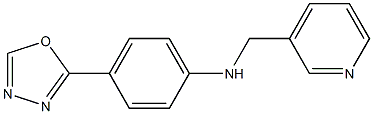 4-(1,3,4-oxadiazol-2-yl)-N-(pyridin-3-ylmethyl)aniline 구조식 이미지