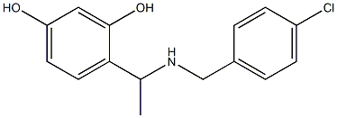 4-(1-{[(4-chlorophenyl)methyl]amino}ethyl)benzene-1,3-diol Structure