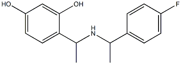 4-(1-{[1-(4-fluorophenyl)ethyl]amino}ethyl)benzene-1,3-diol 구조식 이미지