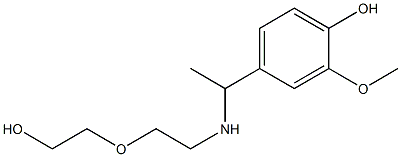 4-(1-{[2-(2-hydroxyethoxy)ethyl]amino}ethyl)-2-methoxyphenol Structure