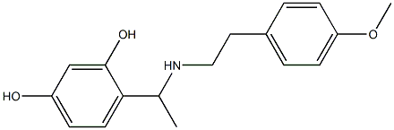 4-(1-{[2-(4-methoxyphenyl)ethyl]amino}ethyl)benzene-1,3-diol 구조식 이미지