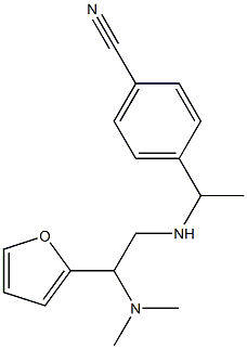 4-(1-{[2-(dimethylamino)-2-(furan-2-yl)ethyl]amino}ethyl)benzonitrile Structure