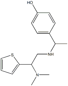 4-(1-{[2-(dimethylamino)-2-(thiophen-2-yl)ethyl]amino}ethyl)phenol Structure