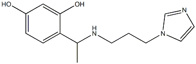 4-(1-{[3-(1H-imidazol-1-yl)propyl]amino}ethyl)benzene-1,3-diol Structure