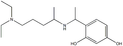 4-(1-{[5-(diethylamino)pentan-2-yl]amino}ethyl)benzene-1,3-diol Structure