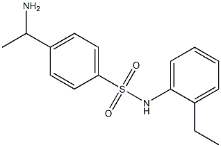 4-(1-aminoethyl)-N-(2-ethylphenyl)benzene-1-sulfonamide 구조식 이미지