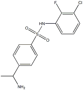 4-(1-aminoethyl)-N-(3-chloro-2-fluorophenyl)benzene-1-sulfonamide Structure