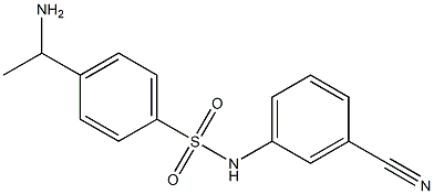 4-(1-aminoethyl)-N-(3-cyanophenyl)benzene-1-sulfonamide 구조식 이미지