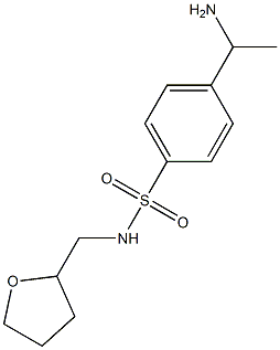 4-(1-aminoethyl)-N-(oxolan-2-ylmethyl)benzene-1-sulfonamide Structure
