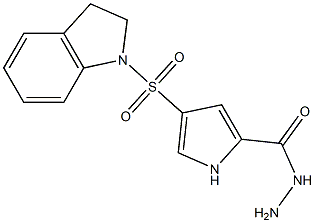 4-(2,3-dihydro-1H-indol-1-ylsulfonyl)-1H-pyrrole-2-carbohydrazide Structure