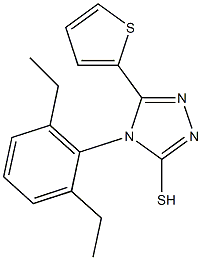 4-(2,6-diethylphenyl)-5-(thiophen-2-yl)-4H-1,2,4-triazole-3-thiol 구조식 이미지