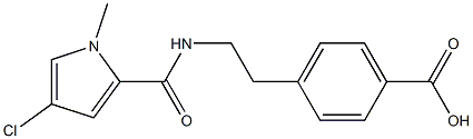 4-(2-{[(4-chloro-1-methyl-1H-pyrrol-2-yl)carbonyl]amino}ethyl)benzoic acid 구조식 이미지