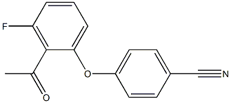 4-(2-acetyl-3-fluorophenoxy)benzonitrile Structure