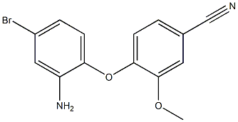 4-(2-amino-4-bromophenoxy)-3-methoxybenzonitrile 구조식 이미지