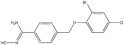 4-(2-bromo-4-chlorophenoxymethyl)-N'-hydroxybenzene-1-carboximidamide Structure