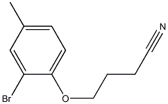 4-(2-bromo-4-methylphenoxy)butanenitrile Structure