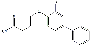 4-(2-chloro-4-phenylphenoxy)butanethioamide Structure