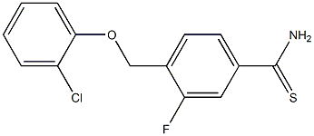 4-(2-chlorophenoxymethyl)-3-fluorobenzene-1-carbothioamide Structure