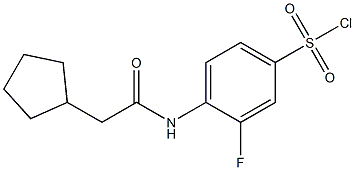 4-(2-cyclopentylacetamido)-3-fluorobenzene-1-sulfonyl chloride 구조식 이미지