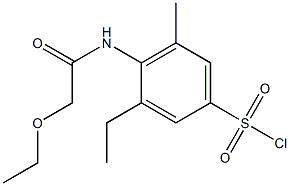 4-(2-ethoxyacetamido)-3-ethyl-5-methylbenzene-1-sulfonyl chloride Structure