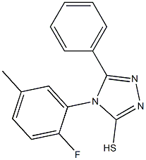 4-(2-fluoro-5-methylphenyl)-5-phenyl-4H-1,2,4-triazole-3-thiol Structure