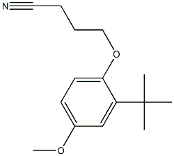 4-(2-tert-butyl-4-methoxyphenoxy)butanenitrile Structure