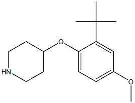 4-(2-tert-butyl-4-methoxyphenoxy)piperidine Structure