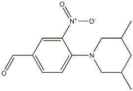 4-(3,5-dimethylpiperidin-1-yl)-3-nitrobenzaldehyde 구조식 이미지