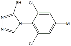 4-(4-bromo-2,6-dichlorophenyl)-4H-1,2,4-triazole-3-thiol 구조식 이미지