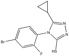 4-(4-bromo-2-fluorophenyl)-5-cyclopropyl-4H-1,2,4-triazole-3-thiol 구조식 이미지