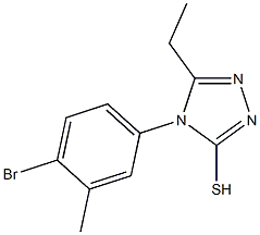 4-(4-bromo-3-methylphenyl)-5-ethyl-4H-1,2,4-triazole-3-thiol Structure