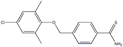 4-(4-chloro-2,6-dimethylphenoxymethyl)benzene-1-carbothioamide Structure