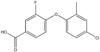 4-(4-chloro-2-methylphenoxy)-3-fluorobenzoic acid 구조식 이미지