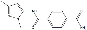 4-(aminocarbonothioyl)-N-(1,3-dimethyl-1H-pyrazol-5-yl)benzamide Structure