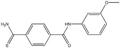 4-(aminocarbonothioyl)-N-(3-methoxyphenyl)benzamide Structure