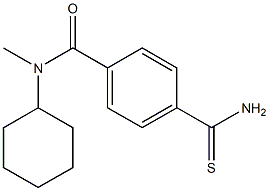 4-(aminocarbonothioyl)-N-cyclohexyl-N-methylbenzamide Structure